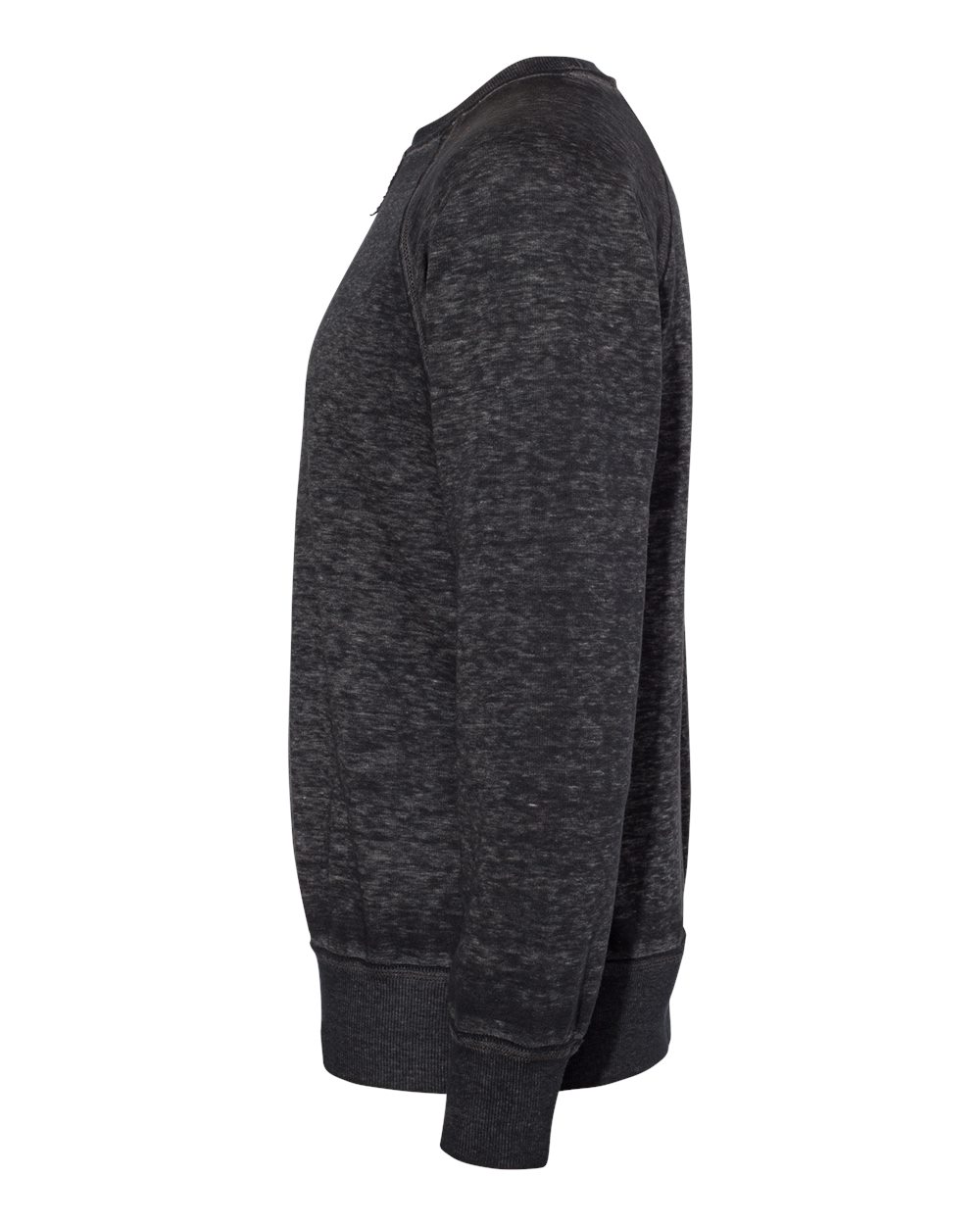 Left View of Twisted Black Vintage Zen Fleece Crewneck Sweatshirt - 8920