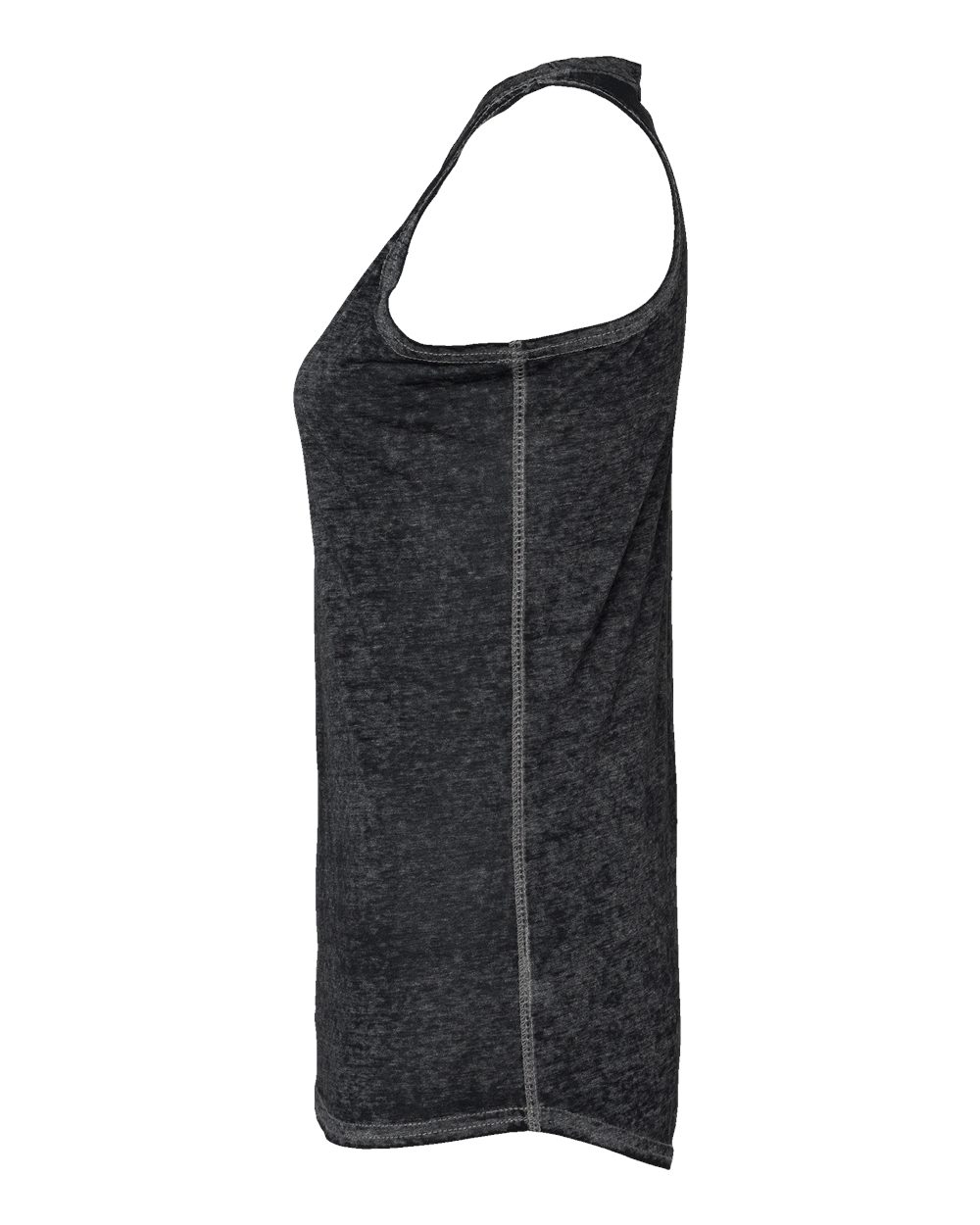 Left View of Twisted Black Women’s Zen Jersey Tank Top - 8117