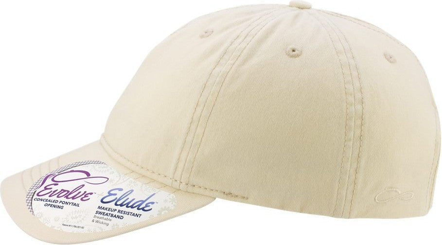 Left View of Vanilla/ Longhorn Women&#39;s Pigment-Dyed with Fashion Undervisor Cap - CASSIE
