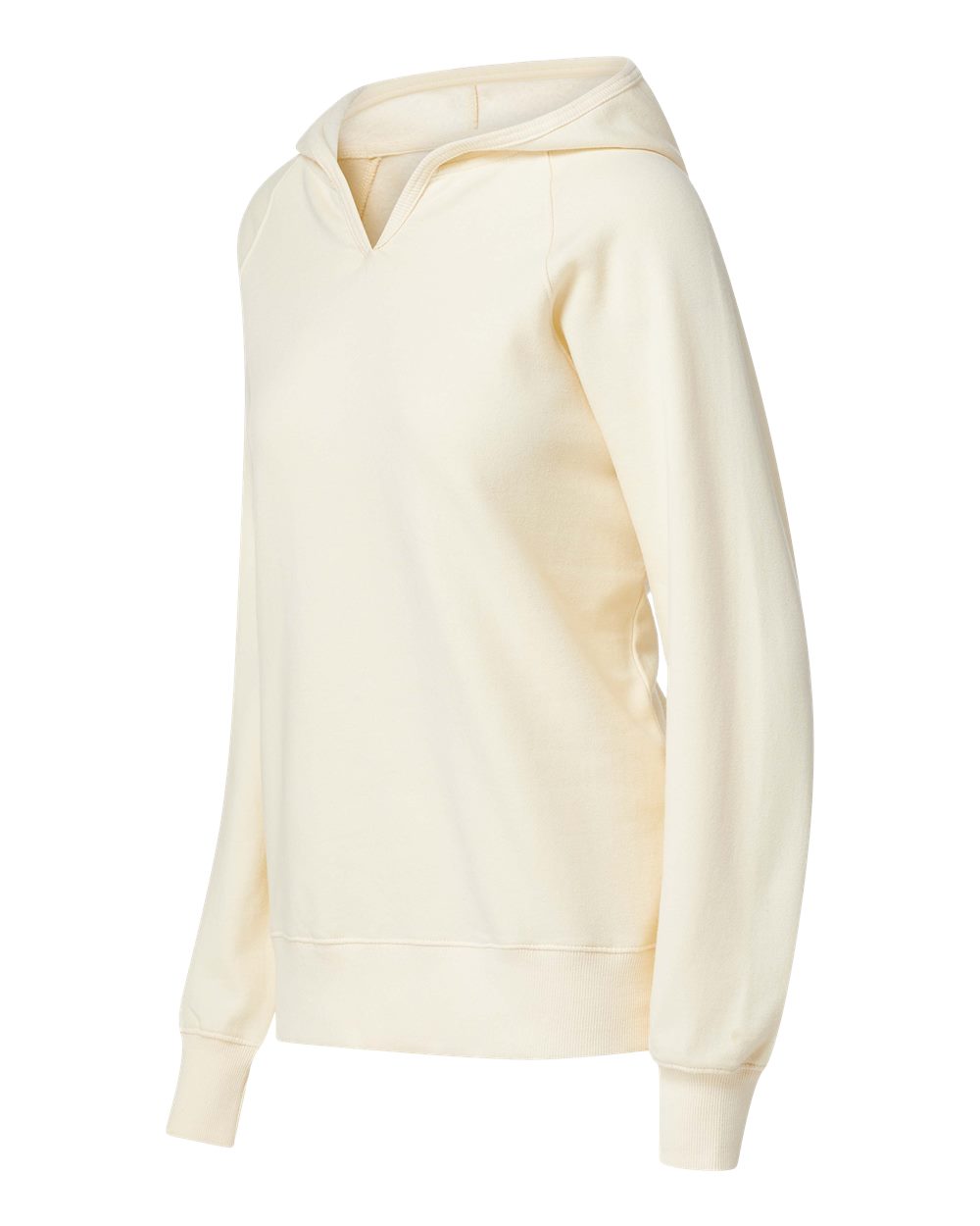 Left View of Vanilla Women's Coastal Color™ Hooded Sweatshirt - W24707 plain