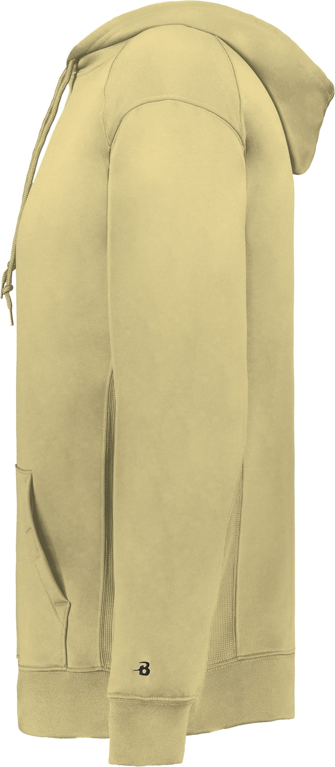 Left View of VEGAS GOLD PERFORMANCE FLEECE HOODIE