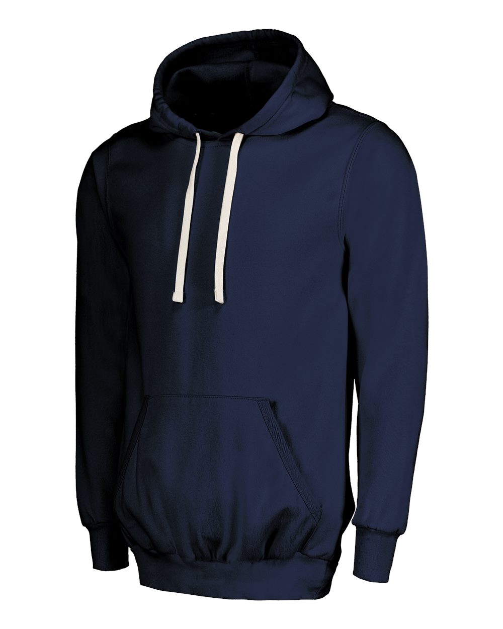 Left View of Vintage Blue Vintage Fleece Hooded Sweatshirt - 1478