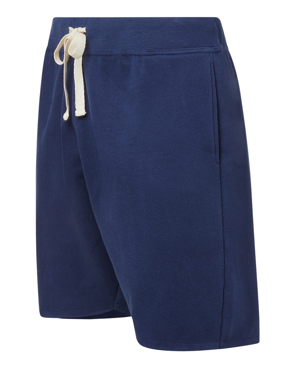 Left View of Vintage Blue Vintage Fleece Shorts - 22743 plain
