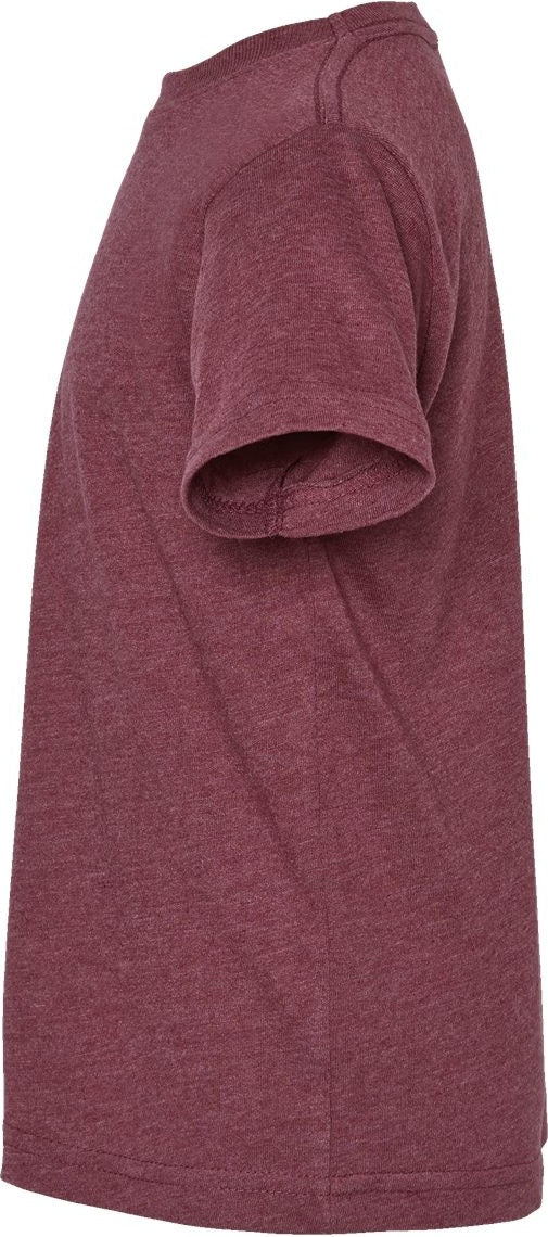 Left View of Vintage Burgundy Toddler Fine Jersey Tee - 3321