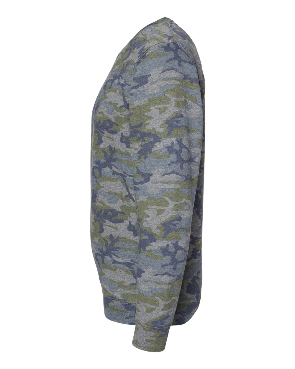 Left View of Vintage Camo Elevated Fleece Crewneck Sweatshirt - 6925