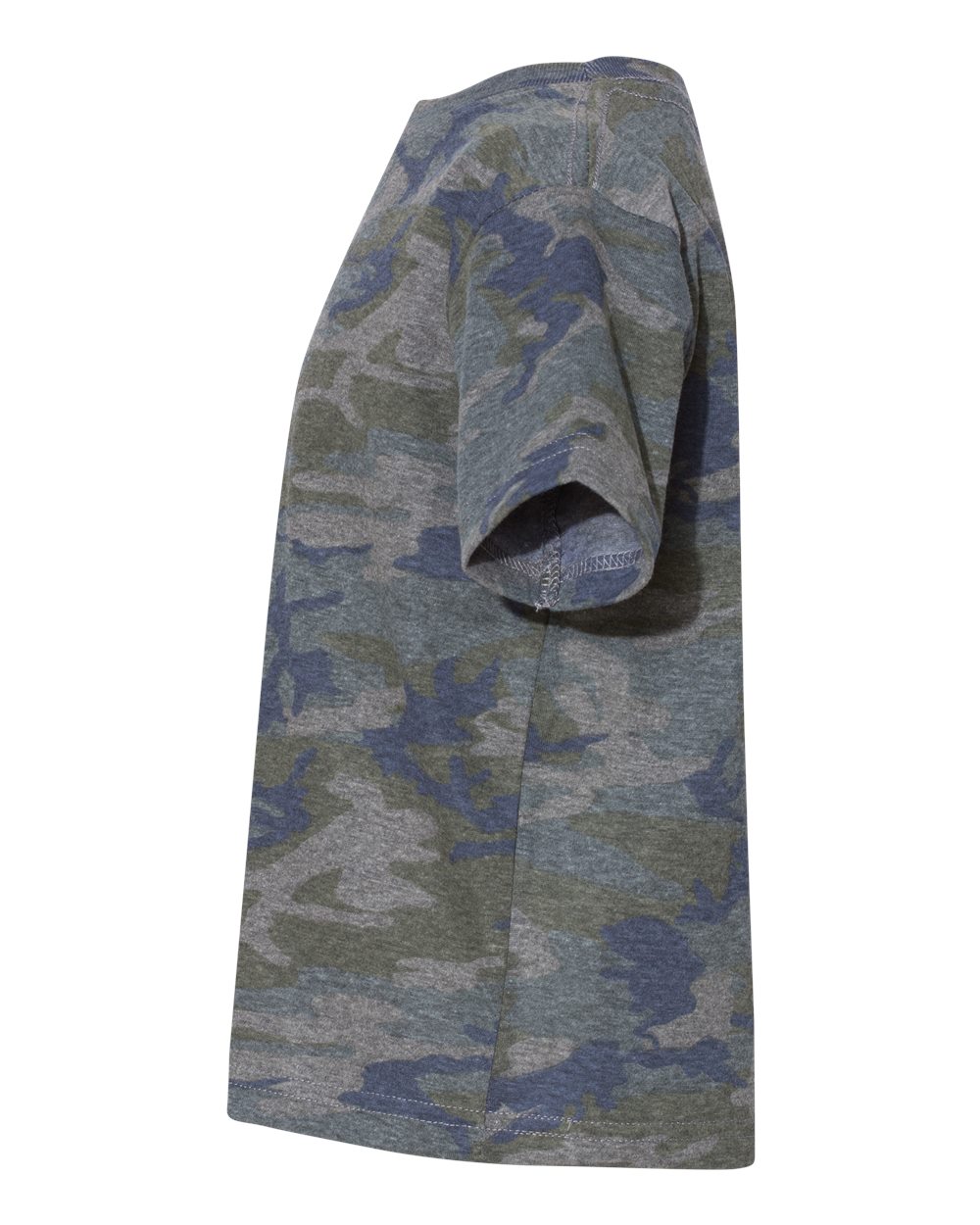 Left View of Vintage Camo Toddler Fine Jersey Tee - 3321