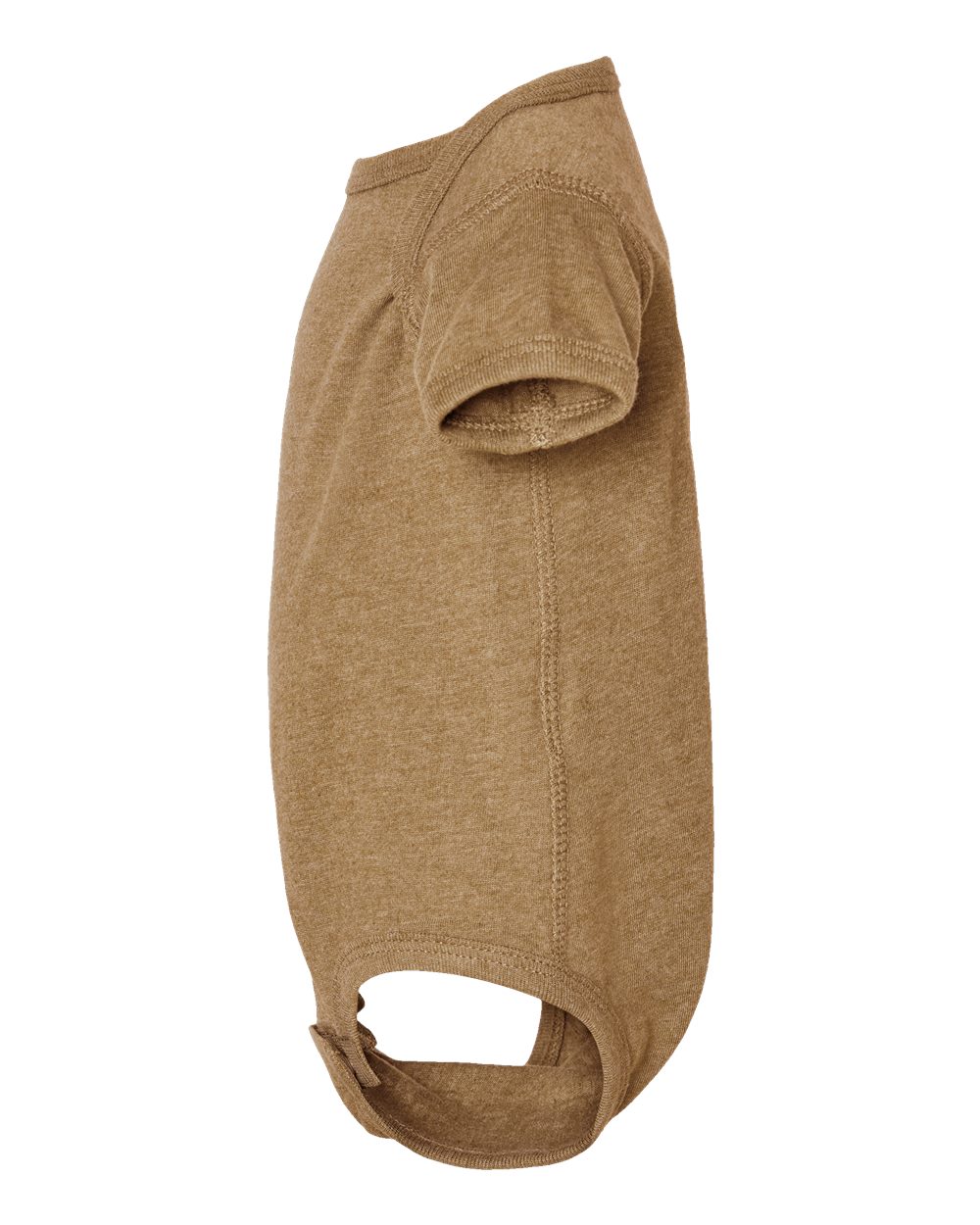 Left View of Vintage Coyote Brown Infant Fine Jersey Bodysuit - 4424