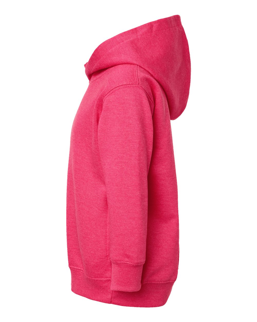 Left View of Vintage Hot Pink Toddler Pullover Fleece Hoodie - 3326