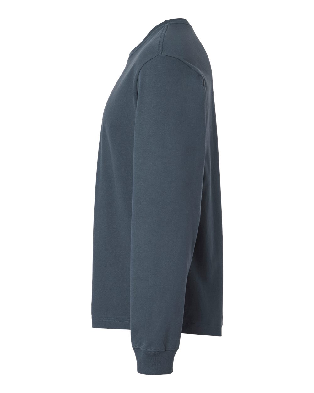 Left View of Vintage Navy 7.5 oz Heavyweight Long Sleeve Tee - 4651