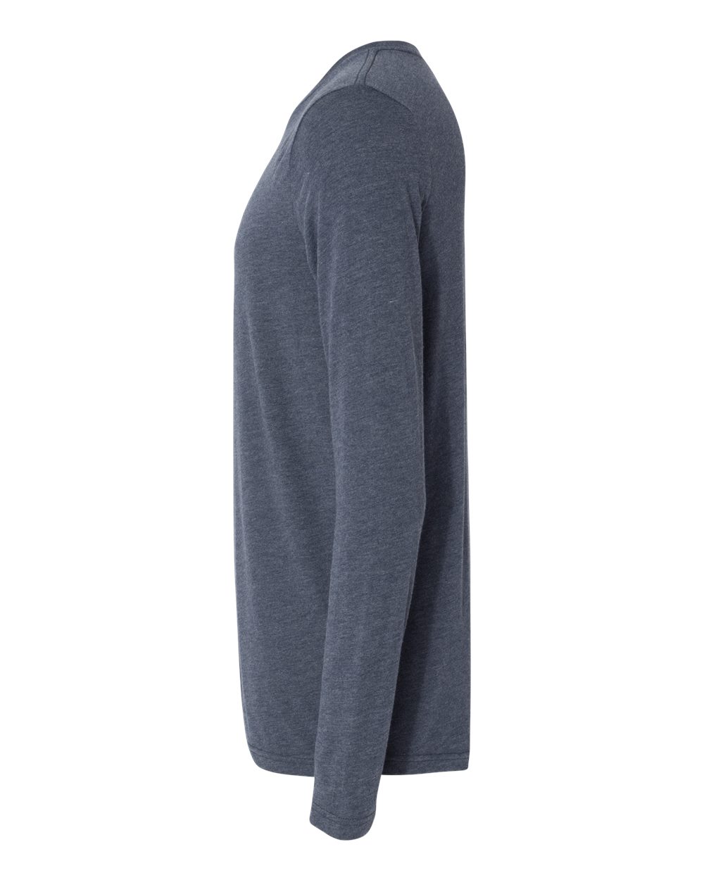 Left View of Vintage Navy Triblend Long Sleeve T-Shirt - 6071