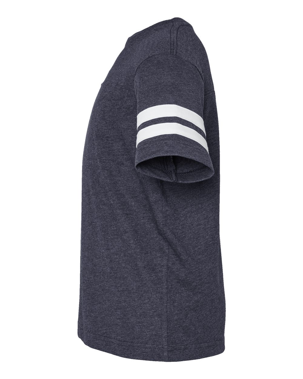 Left View of Vintage Navy/ White Youth Football Fine Jersey Tee - 6137