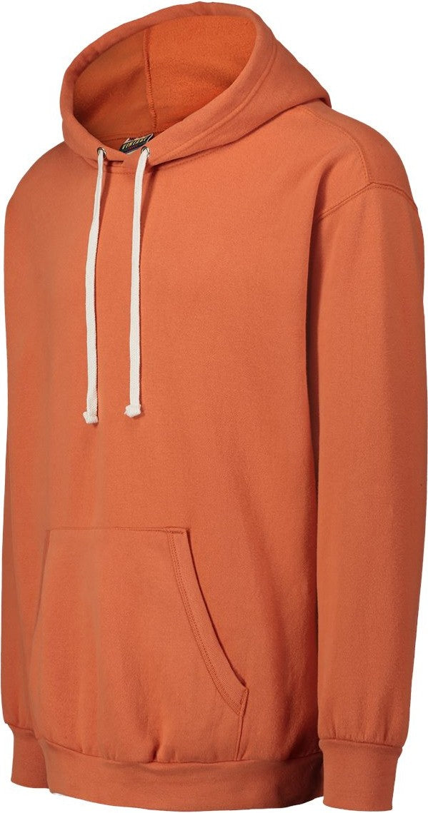 Left View of Vintage Orange Vintage Fleece Hooded Sweatshirt - 1478