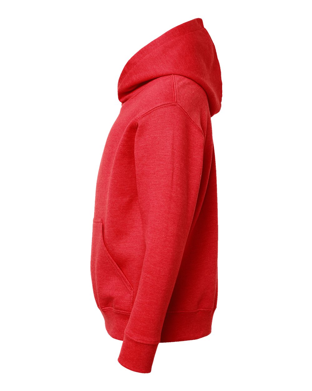 Left View of Vintage Red Youth Fleece Hoodie - 2296