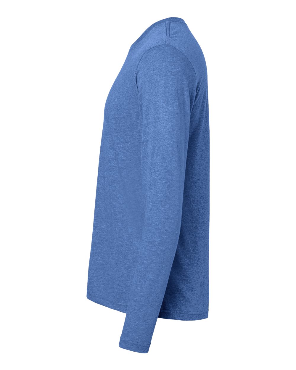Left View of Vintage Royal Triblend Long Sleeve T-Shirt - 6071