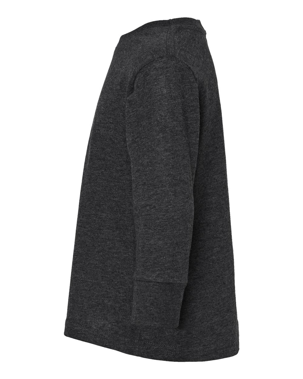 Left View of Vintage Smoke Toddler Fine Jersey Long Sleeve Tee - 3302