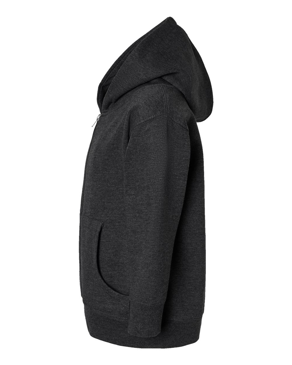 Left View of Vintage Smoke Toddler Full-Zip Fleece Hoodie - 3346