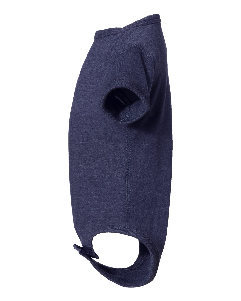 Left View of Vintage True Navy Infant Fine Jersey Bodysuit - 4424
