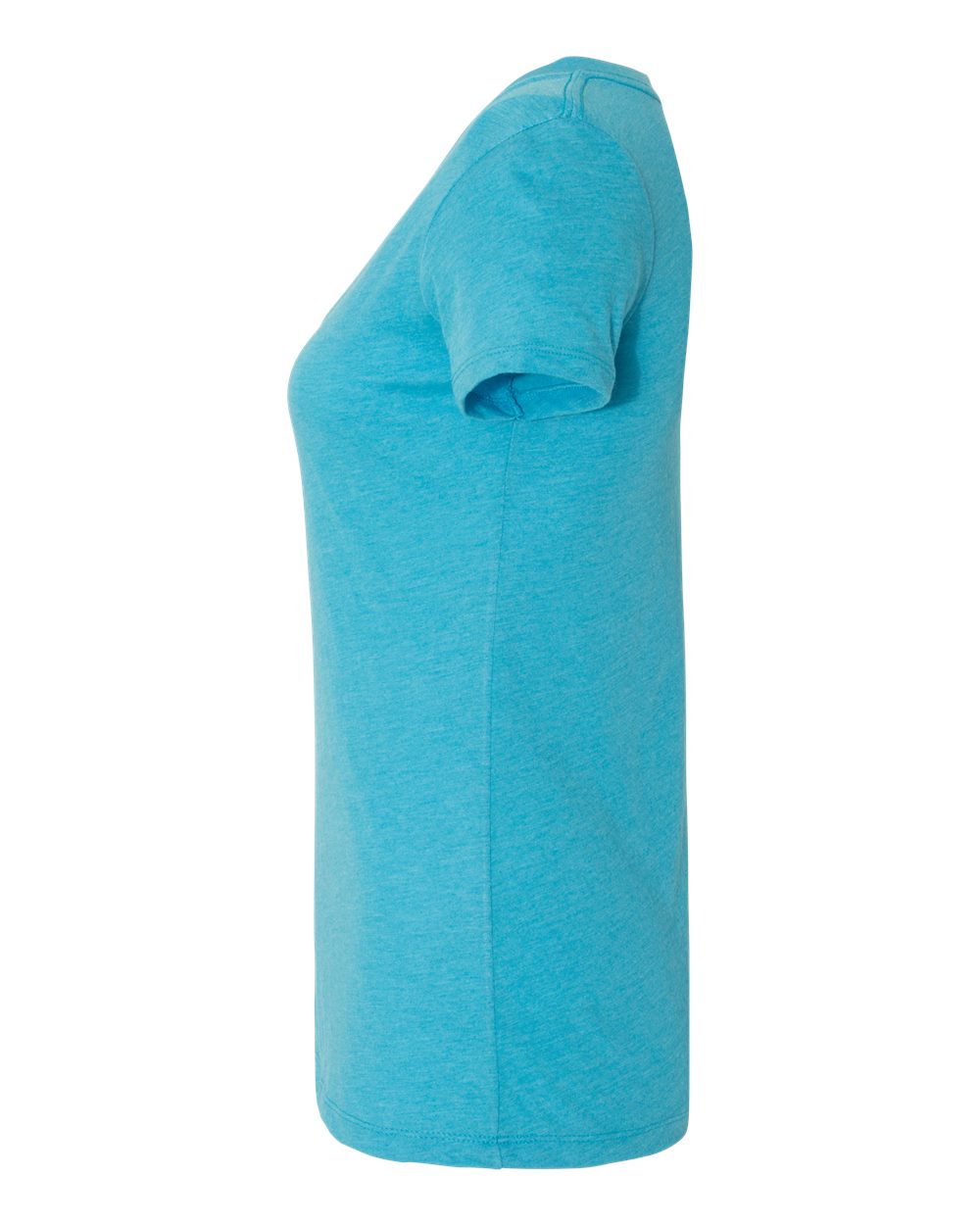 Left View of Vintage Turquoise Women’s Triblend Deep V-Neck T-Shirt - 6740