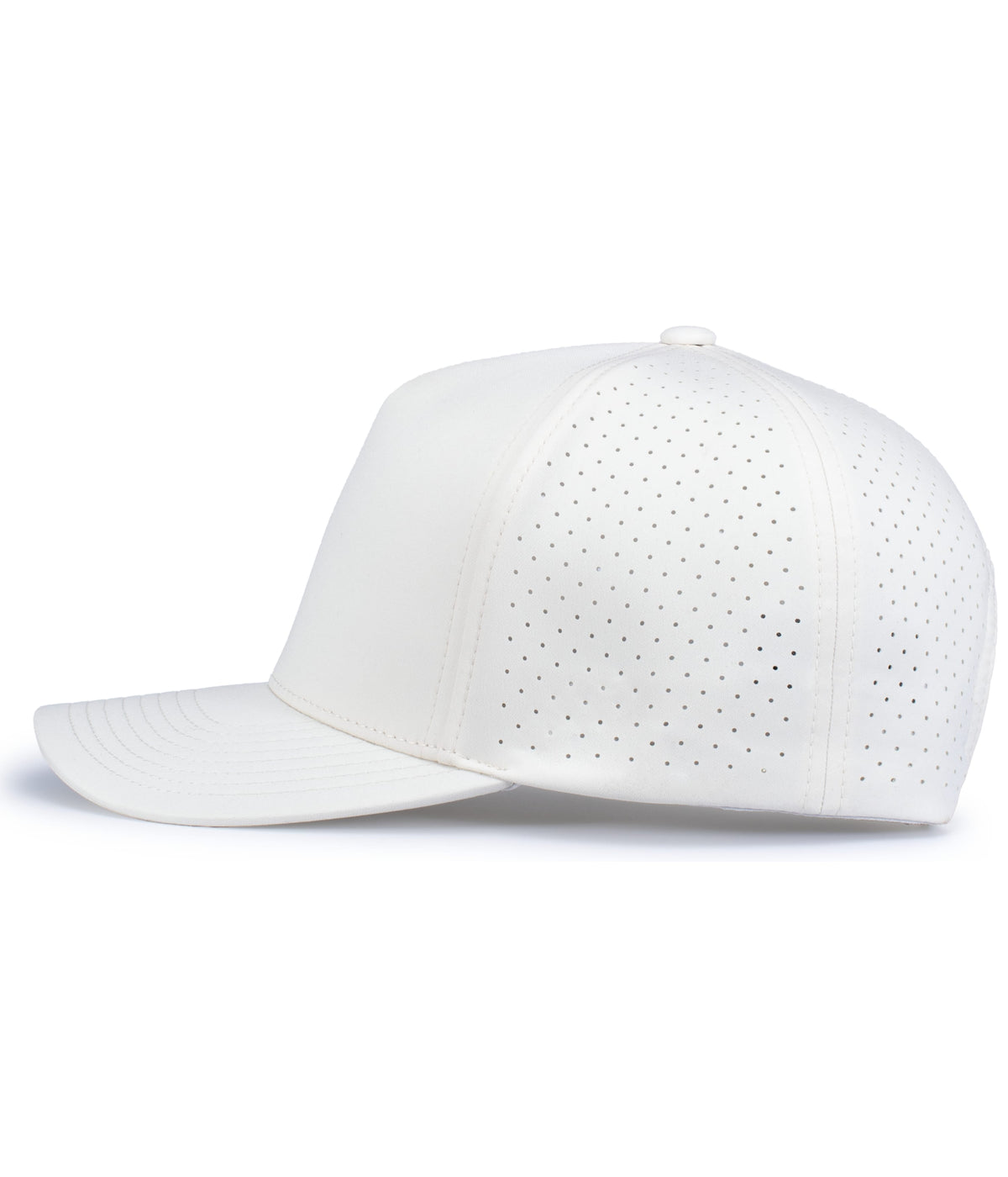 Left View of VINTAGE WHITE WEEKENDER PERFORATED