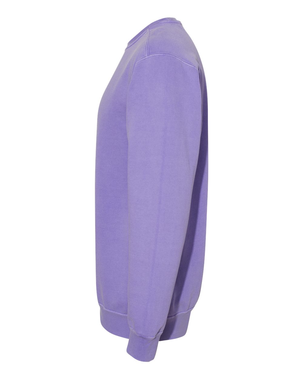 Left View of Violet Garment-Dyed Sweatshirt - 1566
