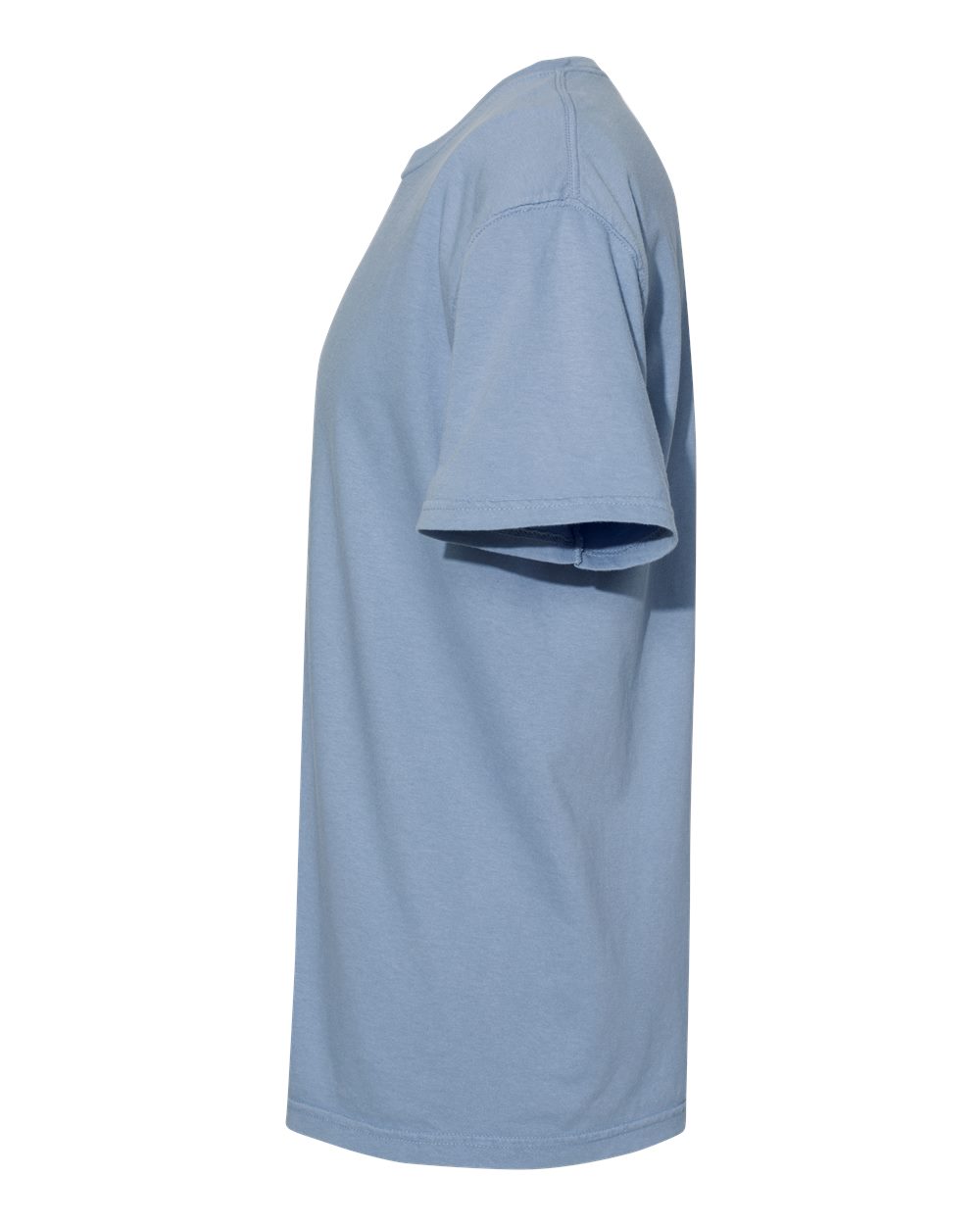 Left View of Washed Denim Garment-Dyed Heavyweight T-Shirt - 1717