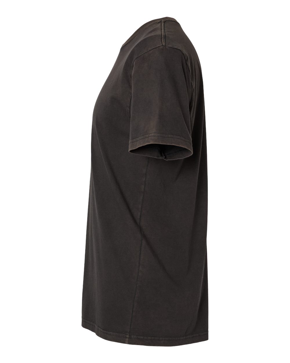 Left View of Washed Graphite Black Soft Wash T-Shirt - 3600SW