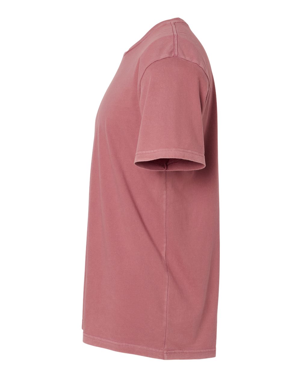 Left View of Washed Mauve Soft Wash T-Shirt - 3600SW