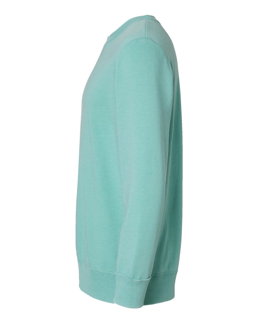 Left View of Washed Saltwater Vintage Wash Fleece Crewneck Sweatshirt - 6935