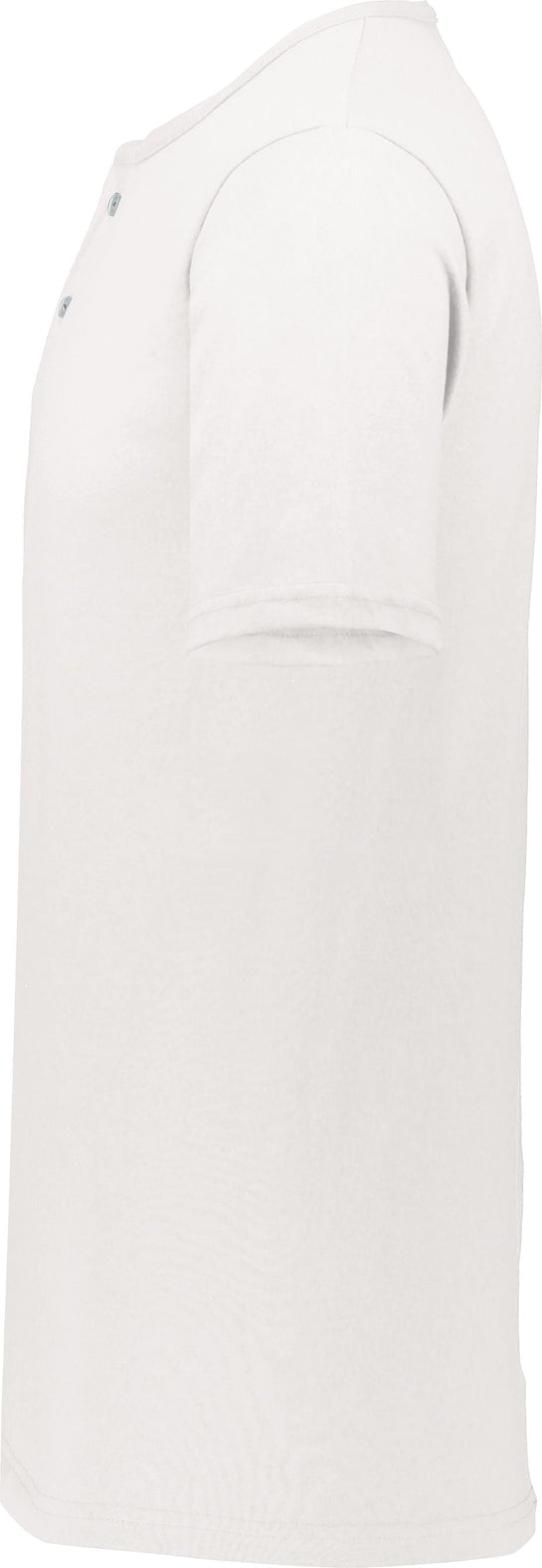 Left View of WHITE ADULT TWO-BUTTON BASEBALL