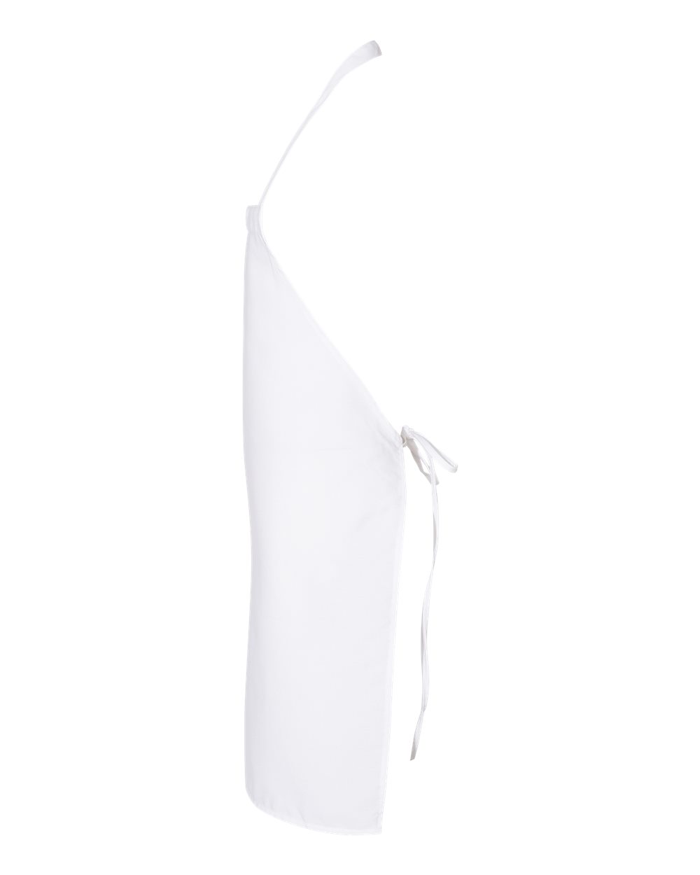 Left View of White Bib Apron - Q4010