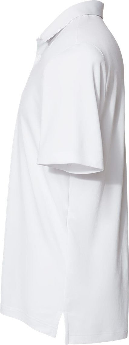 Left View of White/ Black Floating 3-Stripes Polo - A480