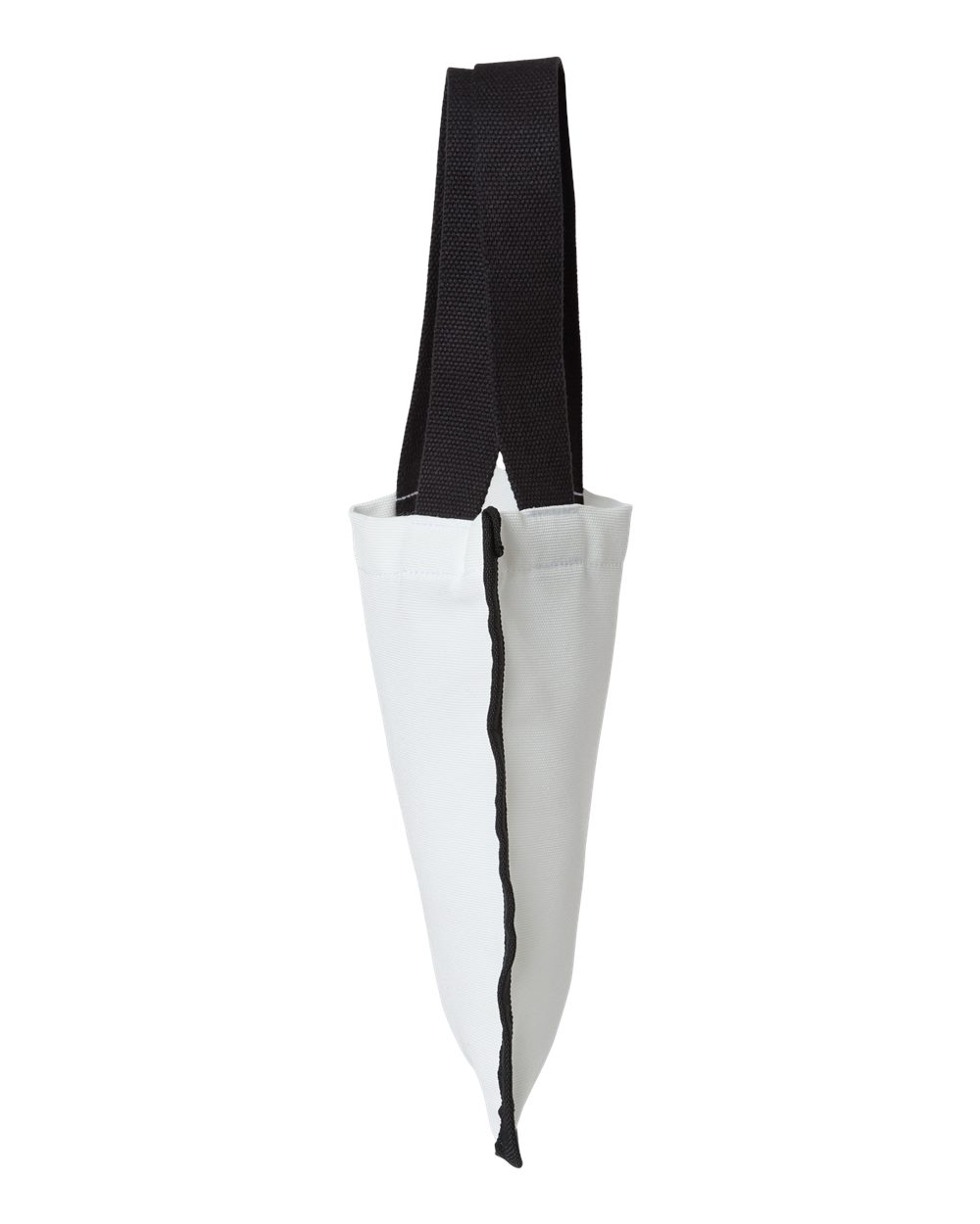 Left View of White/ Black Sublimation Small Tote - PSB810