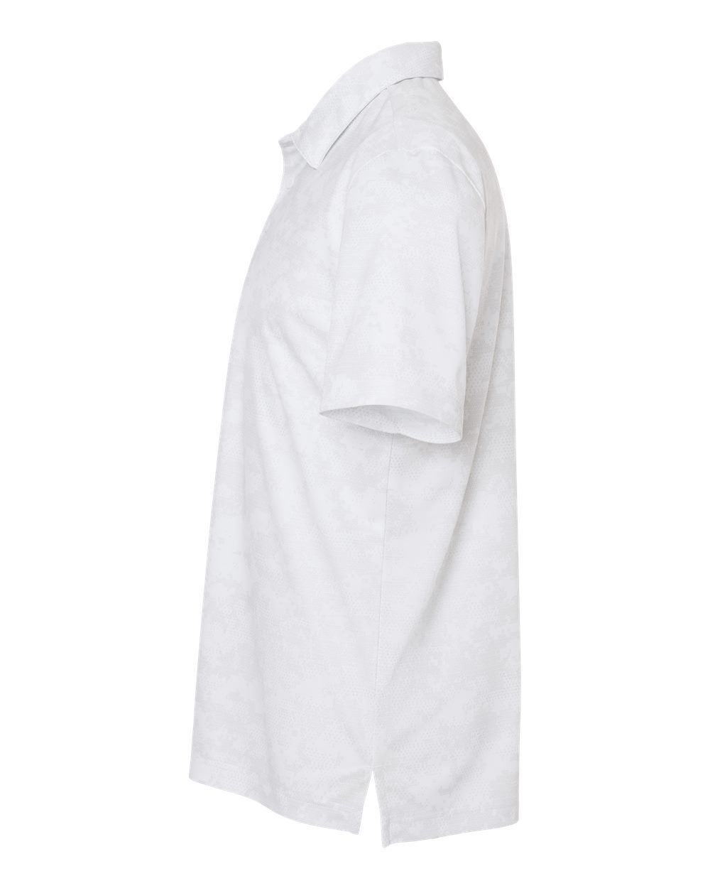 Left View of White Camo Polo - A550