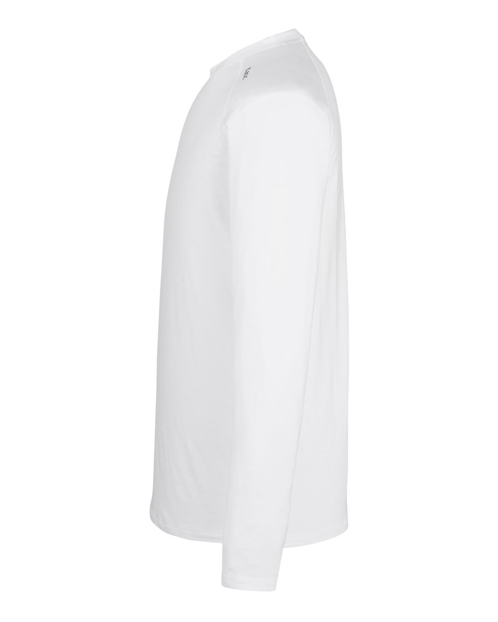 Rear View of White Carrollton Fitness Long Sleeve T-Shirt - TM310