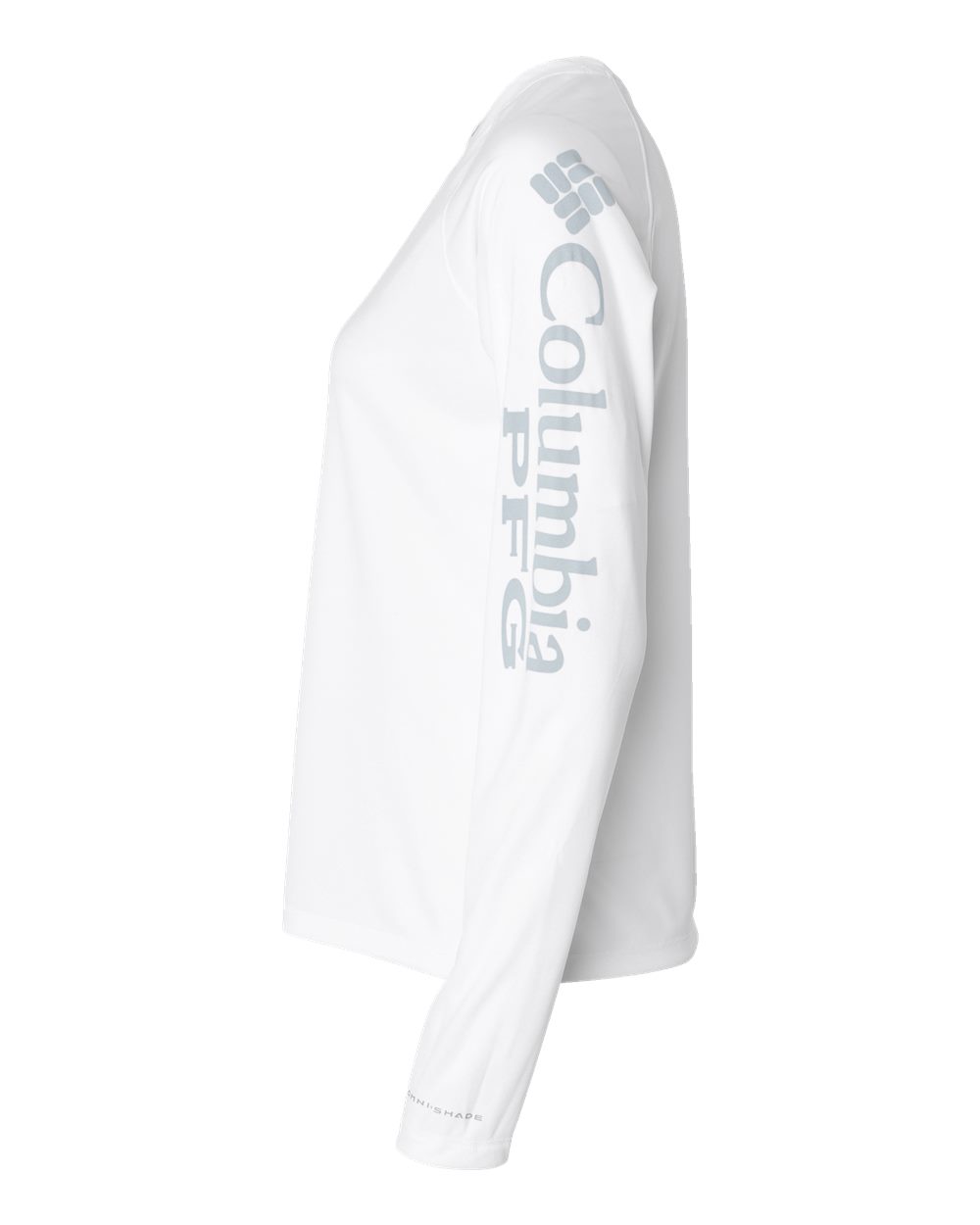 Left View of White/ Cirrus Grey Women&#39;s PFG Tidal Tee™ II Long Sleeve - 212485