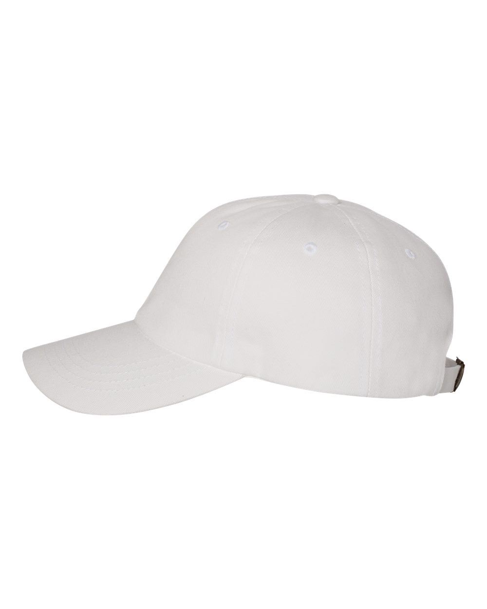 Left View of White Classic Dad Hat - 6245CM