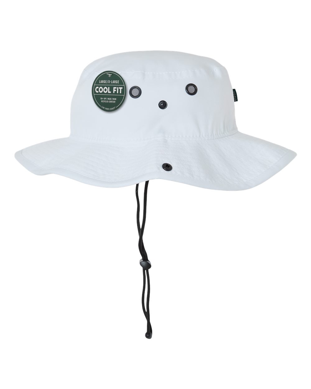 Left View of White Cool Fit Booney - CFB
