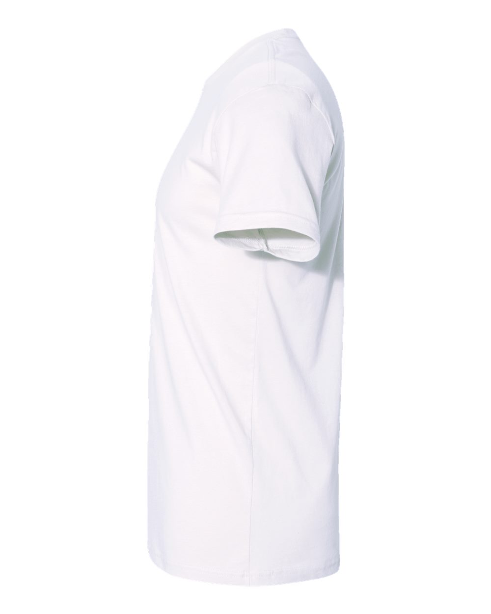 Left View of White Cotton T-Shirt - 3600