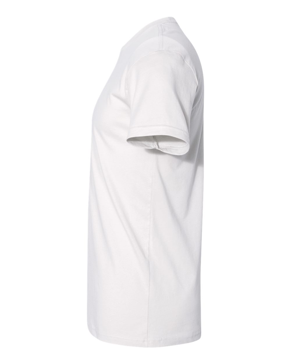 Left View of White CVC T-Shirt - 6210