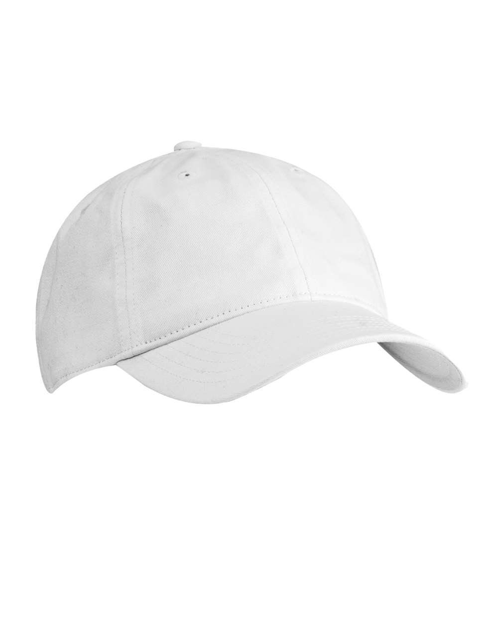 Front View of White Eco Baseball Cap - EC7000