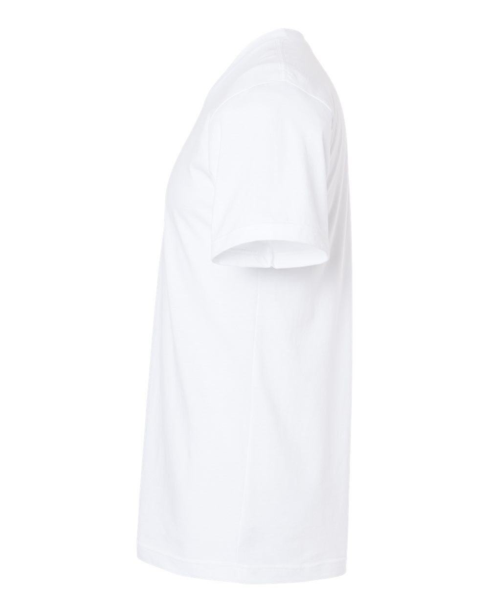 Left View of White Fine Jersey Tee - 2001
