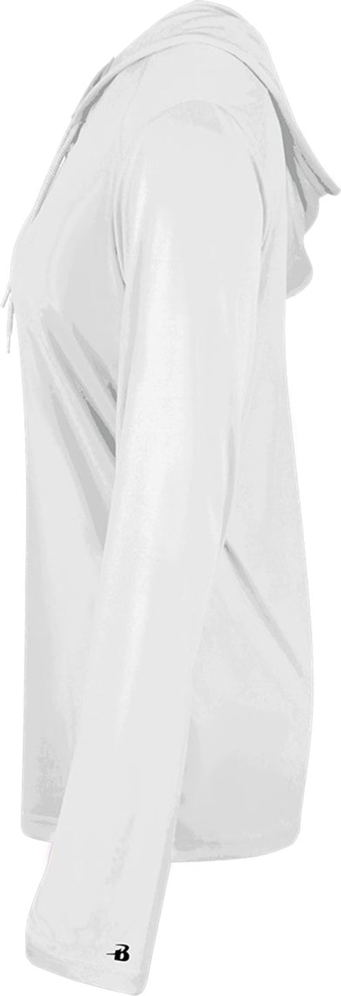 Left View of WHITE LADIES B-CORE L/S HOOD TEE
