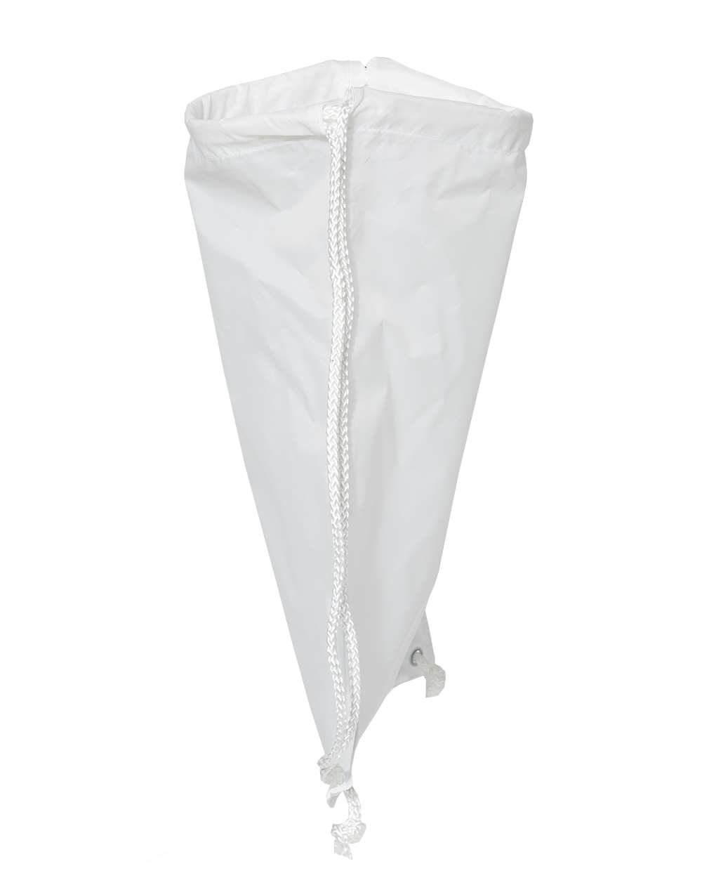 Left View of White Large Drawstring Pack with DUROcord - 8882