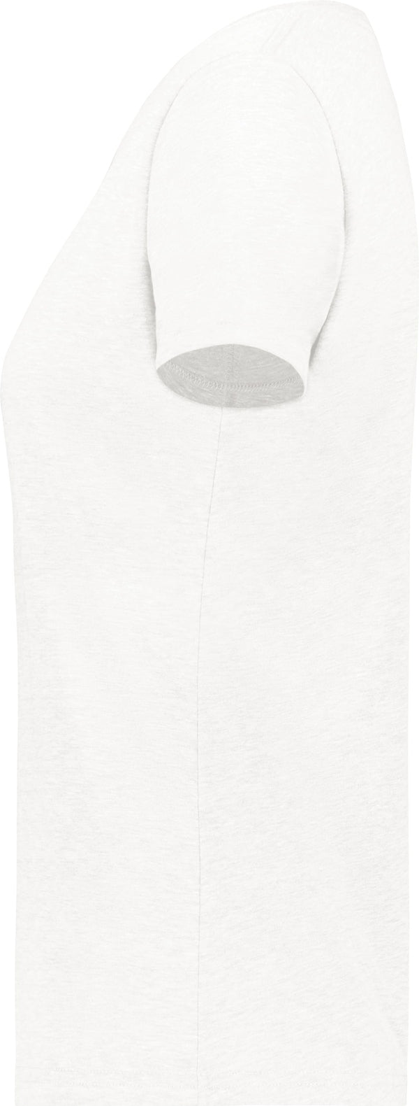 Left View of WHITE LDS ALL-DAY C/B TRI BLND TEE