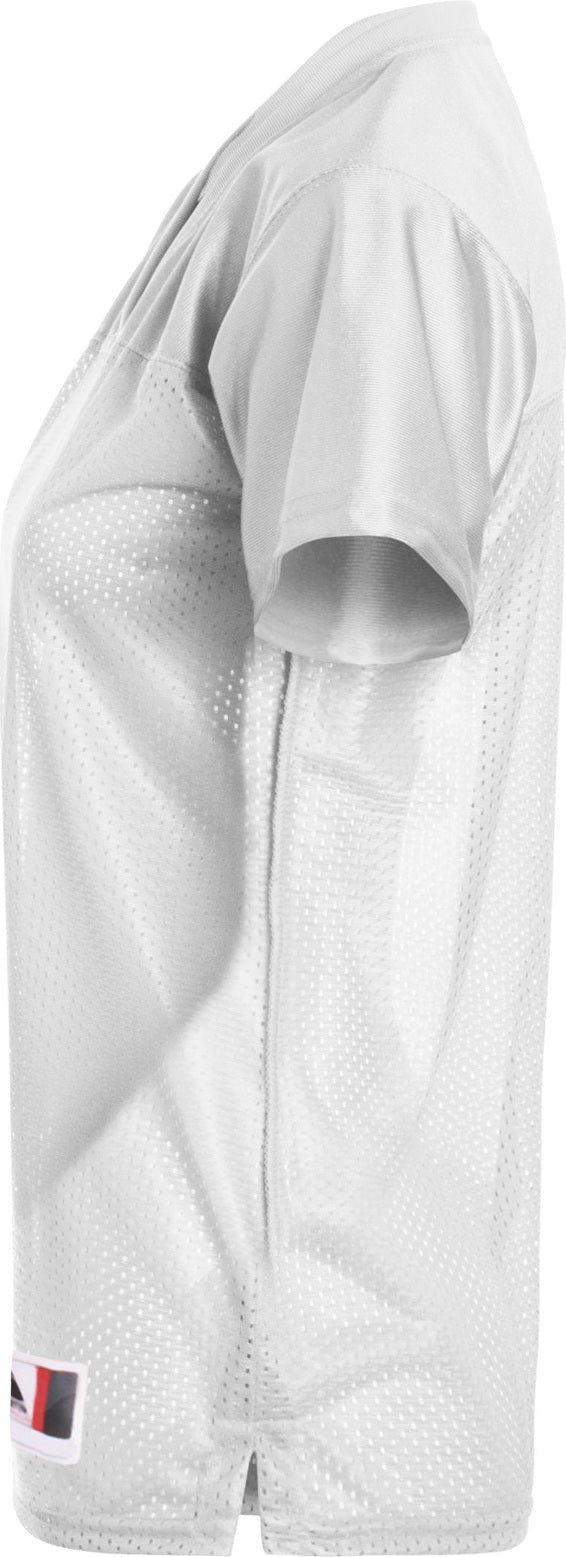 Left View of WHITE LDS JR FIT REPLICA FOOTBALL T