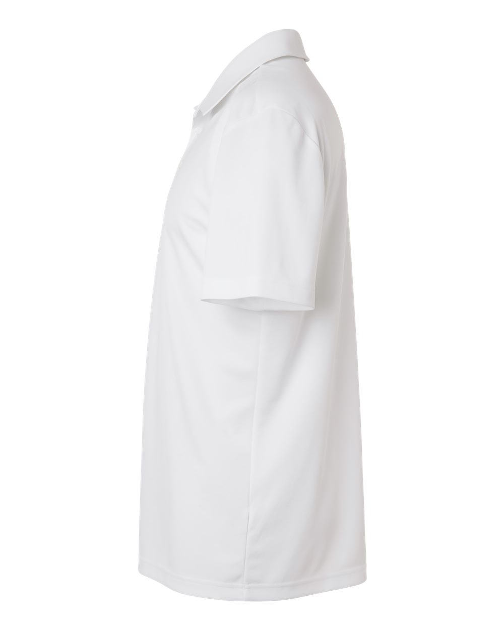 Left View of White Men's Performance 3-Stripes Climacool Polo - A719 plain
