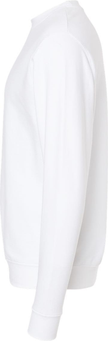 Left View of White Midweight Crewneck Sweatshirt - SS3000