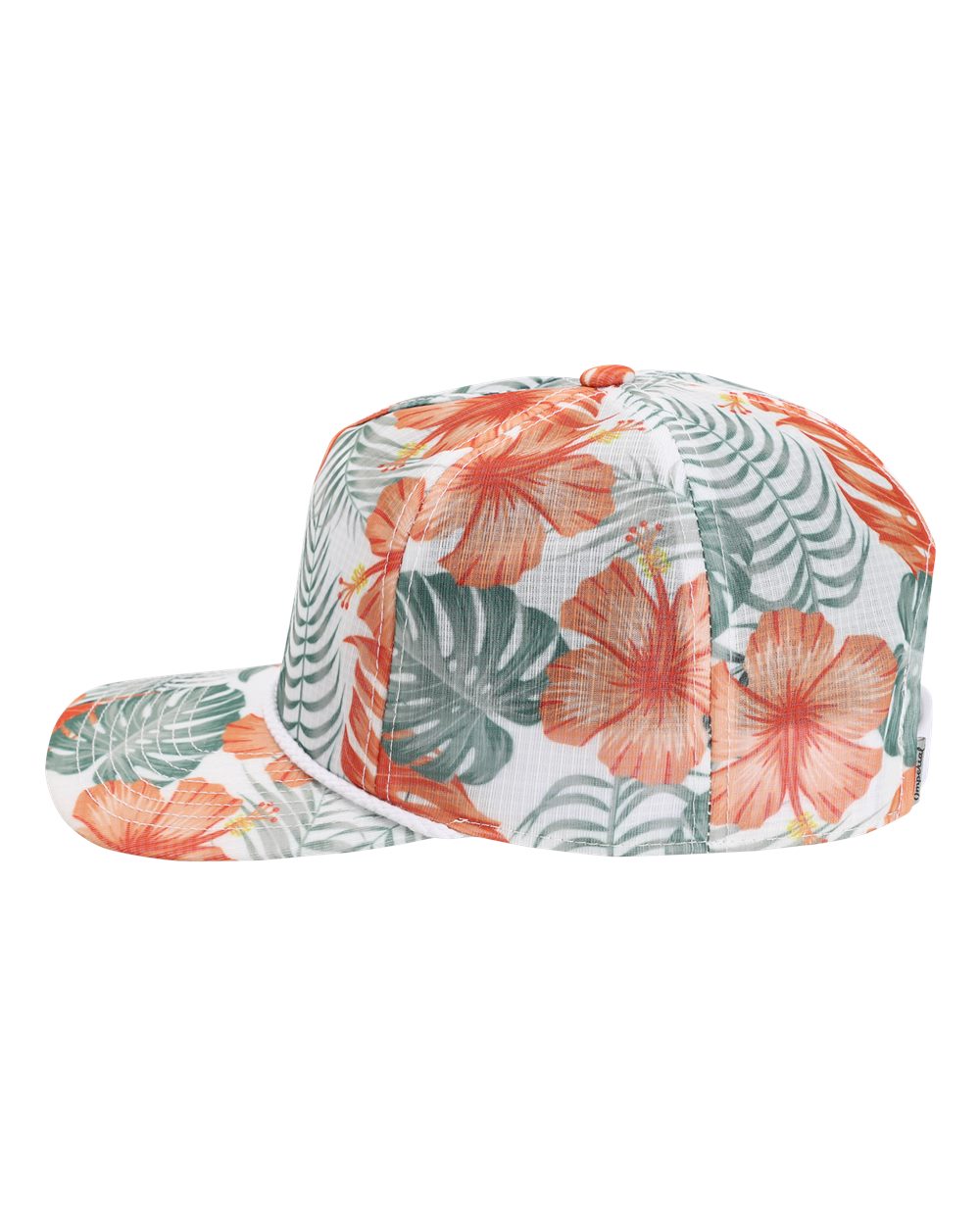 Left View of White Multi The Live Wire Cap - DNA012