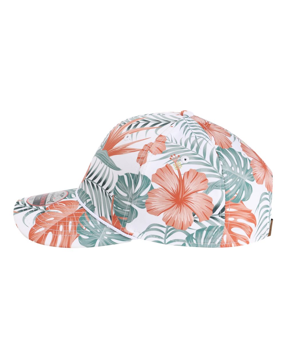 Left View of White Multi The Outtasite Cap - 5058