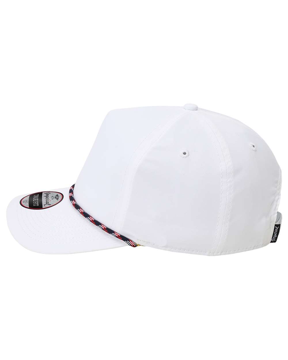 Left View of White/ Navy-Red The Wrightson Cap - 5054
